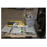 Pallet of Electric Fence Wire, Ladder Accessories