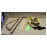 Booster Cables, Saw, Crowbar & Thermometer