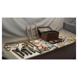 Assortment Of Levels, Squares, Saw Blades, And Mor