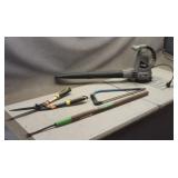 Leaf Blower, Dandelion Puller, Shears & Saw