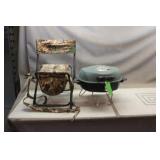 Small Charcoal Grill & Hunting Chair