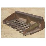 54' Skid Loader Manure Bucket With Rock Picker Ins