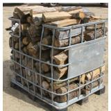 Mixed White & Red Oak Firewood in Metal Pallet Tot