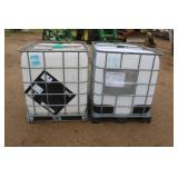 (2) Poly Tanks In Cages