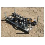 Mini Excavator Post Hole Auger & Grapple Attach.