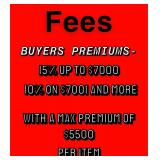 ### FEES  * BUYERS PREMIUM