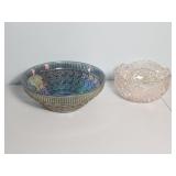 2 Carnival Glass fruit  Bowls 2 Carnival Glass fruit  Bowls