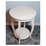 White Circle Side Table 24×18×18 White Circle Side Table 24×18×18