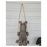 Swinging Hand Carved wood Bear15hx9w Swinging Hand Carved wood Bear15hx9w