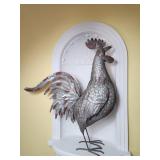Metal Galvanized Rooster Figurine Metal Galvanized Rooster Figurine