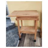 Butcher Block Kitchen Cart on Wheels Butcher Block Kitchen Cart on Wheels