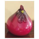 Murano Style Art Glass Red Rooster Murano Style Art Glass Red Rooster