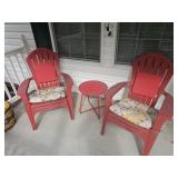 Outdoor chairs and table set37hx30Lx27w Outdoor chairs and table set37hx30Lx27w