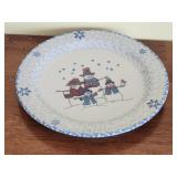Henn Pottery Snowman Plate Henn Pottery Snowman Plate