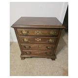 Chippendale-style cherry bedside chest or Chippendale-style cherry bedside chest or