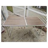 Vintage Aluminum Portable Fold-Away Table 24x48" Vintage Aluminum Portable Fold-Away Table 24x48"