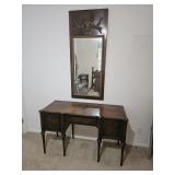 Antiquevanity dresser with a mirror. Antiquevanity dresser with a mirror.