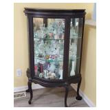 Mahogany Serpentine Curio CabinetDoes not Mahogany Serpentine Curio CabinetDoes not