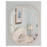 Faux Bamboo Mirror TLC Hollywood Regency Octagon