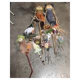 Decorative Halloween and Fall-Themed Yard Stakes