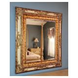 Ornate Rectangular Mirror with Crackle Finish Fram