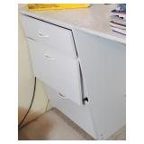 White Three-Drawer MDF Cabinet Without Contents, 3