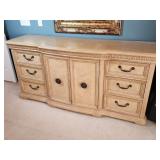 Bassett Light Wood Sideboard with Drawers and Cabi