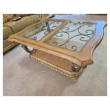 Glass Top Coffee Table 21×40×49