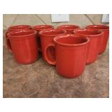 8 Red Pier 1 Earthenware Coffee Mugs