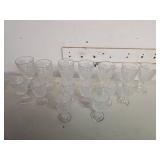 Pressed Glass Goblets in Various Sizes