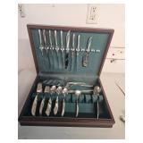 Rogers Stainless Steel Flatware Set with Case