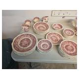 Masonï¿½s Vista Red Transferware Ironstone Dinnerwar