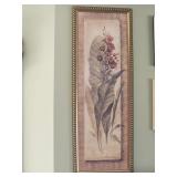 Framed Botanical Artwork with Gilded Border, 38ï¿½14