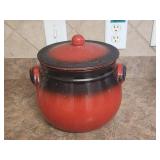 Terracotta Lotti Hand-Thrown Pot with Lid, Made in