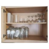 Glassware Including Tumblers, Wine Glasses, and Fr