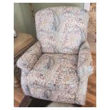 Upholstered Recliner With Multicolor Paisley Fabri