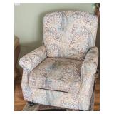 Upholstered Armchair with Multicolor Paisley Flora