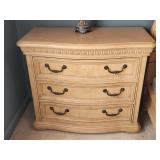 Bassett Wooden Three-Drawer Dresser with Carved De