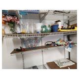 Household Items Including Wire Basket, Glassware,