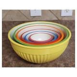 Seven Multi-Color Nesting Plastic Mixing Bowls