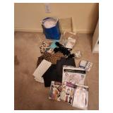Sewing and Craft Supplies with Patterns, Fabric, a