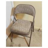 Metal Folding Chair with Padded Seat and Backrest