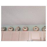 Decorative Palm Tree Ceramic Plates with Stands