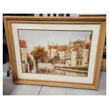 Framed Impressionist-Style Artwork Depicting a Can