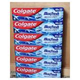 6 Colgate MaxFresh Breath Strips Toothpaste, 6 oz