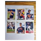 6 Baseball Trading Cards Featuring MLB Players