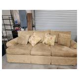Beige Three-Seat Sofa by Clayton Marcus with Flora