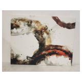Abstract Canvas Artwork in Earth Tones, 28×22 Inch