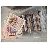Plastic Tote Containing Assorted Crafting Magazine