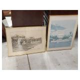 Two Framed Wall Art Pieces, Including Paul DeLongp